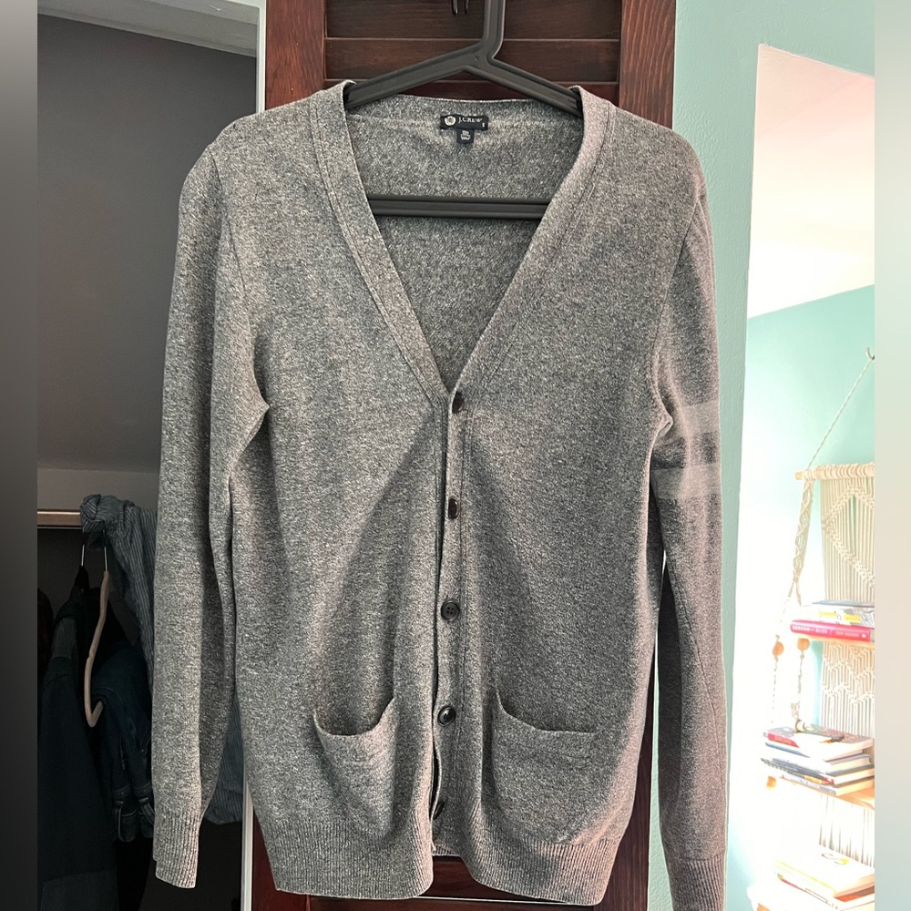 J Crew Varsity Cardigan - 55 Linen / 45 Cotton